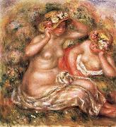 Pierre Renoir The Nudes Wearing Hats oil painting artist